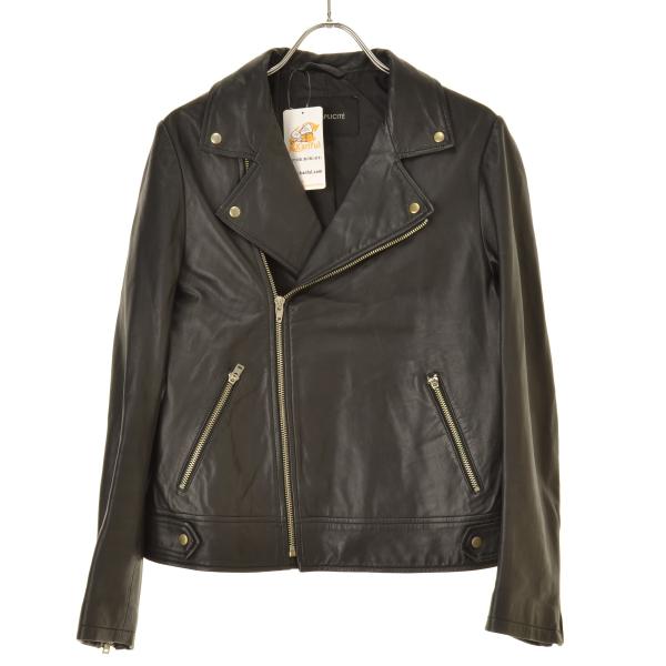 Simplicite / シンプリシテェ ダブルレザー ライダースジャケット