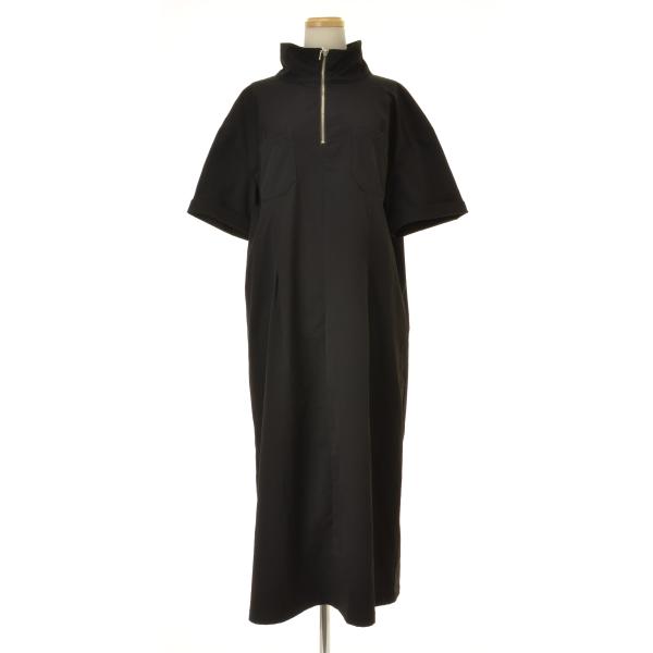 Java ハーフジップロング 五分袖ワンピース