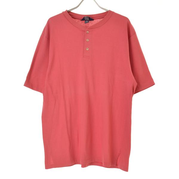 LANDS'END / ランズエンド USA製 ヘンリーネック 半袖Tシャツ