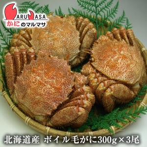 ボイル毛がに 300g 3尾セット 翌日便対応 北海道産 かにのマルマサ 極上毛ガニ カニ かに 蟹 毛蟹 毛ガニ 通販 贈り物 道産品 お中元 ギフト