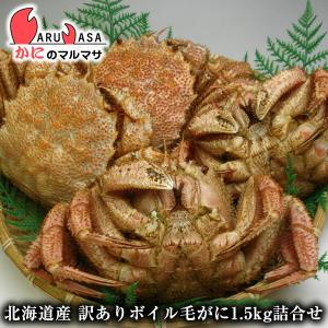 かに カニ 蟹 訳あり ボイル毛がに 1.5kgセット 北海...