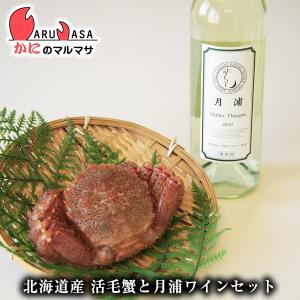 活毛がに350g×1尾 月浦ワインセット 翌日便対応 北海道産 毛がに 毛蟹 毛ガニ 道産品 厳選素材 贈り物 お中元 ギフト