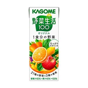 カゴメ 野菜生活 100オリジナル紙200ml1箱24本｜kani