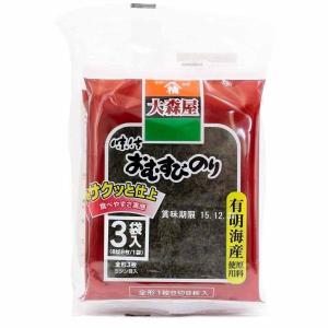 大森屋 味付 おむすびのり 海苔 サクっと仕上 3袋｜kani