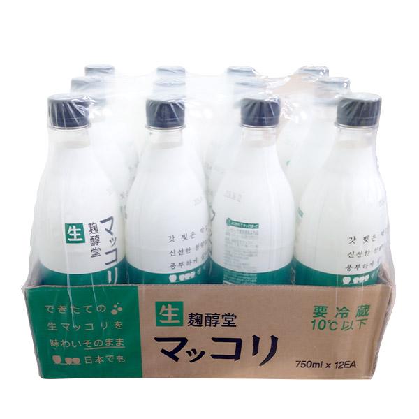麹醇堂 生マッコリ 750ml×12本 (冷蔵出荷 他の商品との同梱不可)