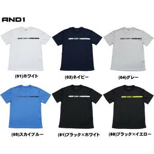 メール便無料 アンドワン AND1 Tシャツ HOOK LOGO LINE TEE 81105 バスケット｜kanisponet