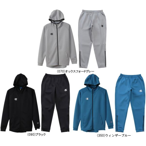 チャンピオン ジップ スウェット パーカー + パンツ 上下セット メンズ C3-UB110 + C...