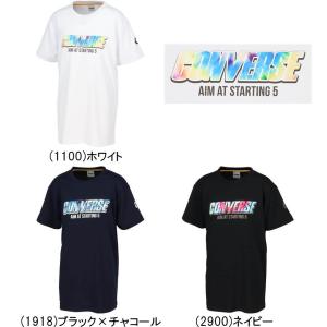 メール便無料 コンバース ジュニア プリント Tシャツ 半袖 CB432354 子供 キッズ ミニバス バスケット｜kanisponet