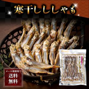 ポイント消化 (メール便なら送料無料) 寒干し若本シシャモ　75ｇ　北海道で天日干しにした若ししゃもの珍味。寒干シシャモ