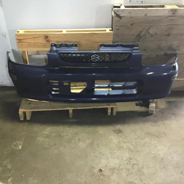 フロント バンパー スズキ アルト バンVs HA12V 平成11年式 9191 0018 紺 ネイ...