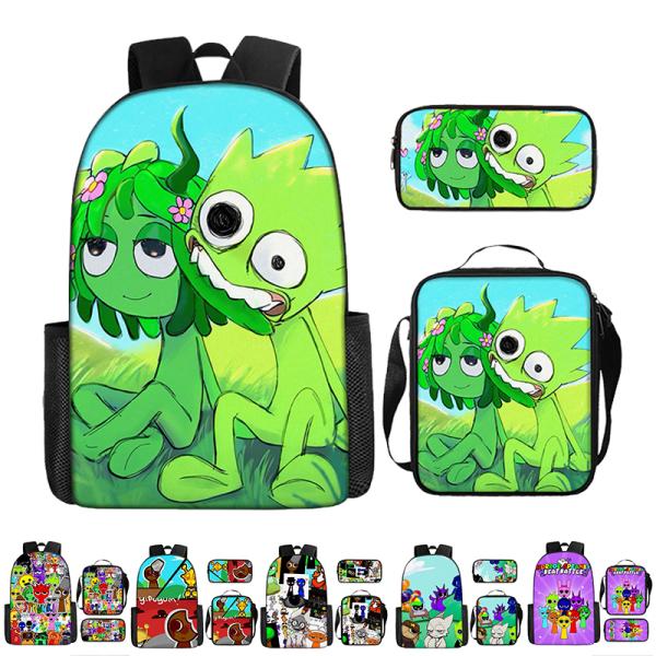 スプランキー sprunki リュック 3点セット 鞄と筆箱 子供用 男の子 女の子 リュックサック...