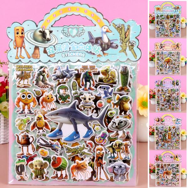 ＼6枚セット／  シール イタリアンブレイン ロット ぷくぷく可愛い ぷく ぷく 立体 トゥントゥン...