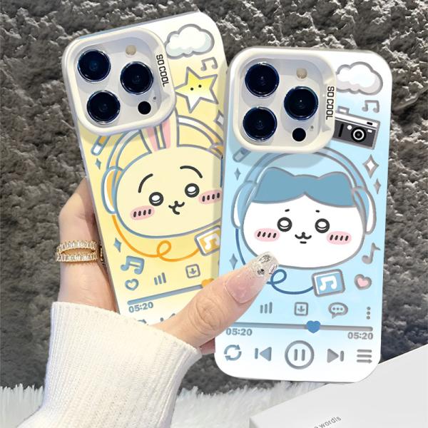 iphoneケース カープルお揃い ちいかわ Chiikawa 強化ガラス スマホケース 携帯電話ケ...