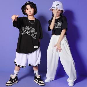 キッズダンス衣装 ジャズダンス セットアップ キッズ ヒップホップ 子供服 HIPHOP ヘソ出し トップス パンツ 原宿系 ステージ衣装 おしゃれ 発表会 団体服｜カンキチ商店