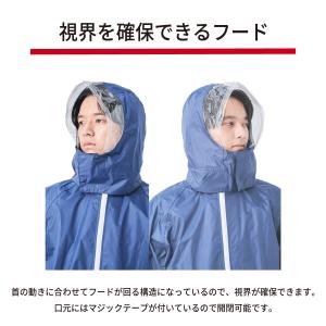レインコート 中学生 自転車リュック対応 ヘル...の詳細画像5