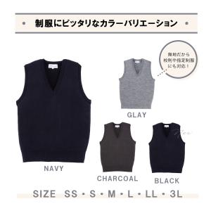スクールベスト 女子 無地 【 日本製 】 秋...の詳細画像1