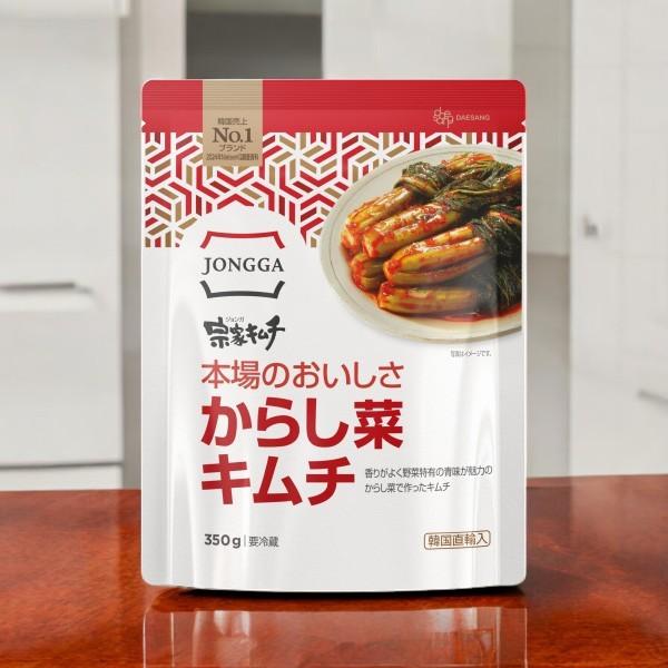 [冷]宗家 からし菜 キムチ 350g/韓国キムチ/カッキムチ/韓国産 おかず 韓国市場 爆買