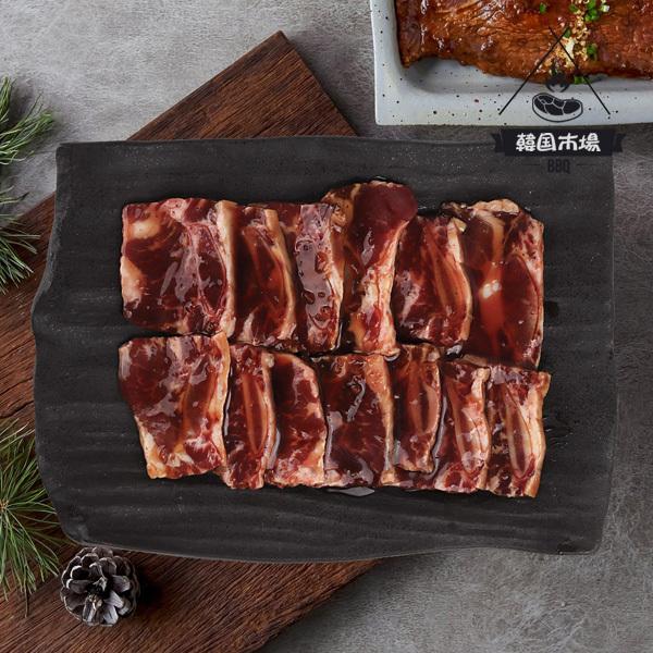 [凍]ヤンニョム(味付け)骨付きLAカルビスライス500g / キャンプBBQ用/韓国焼肉/カルビ