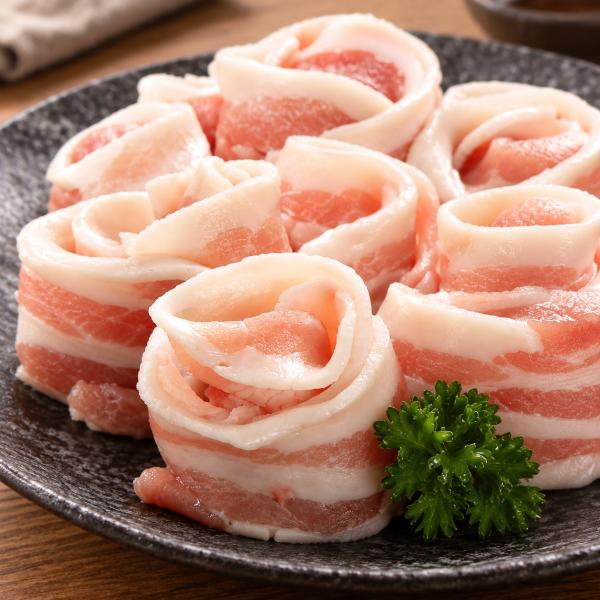 [凍]薄切り 豚バラスライス サムギョプサル 約1kg（厚さ2mm）チリ産 韓国焼肉 BBQ 韓国市...