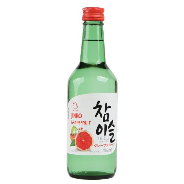 JINRO チャミスル グレープフルーツ味 360ml 2箱(350円×20本×2箱）//韓国焼酎/...