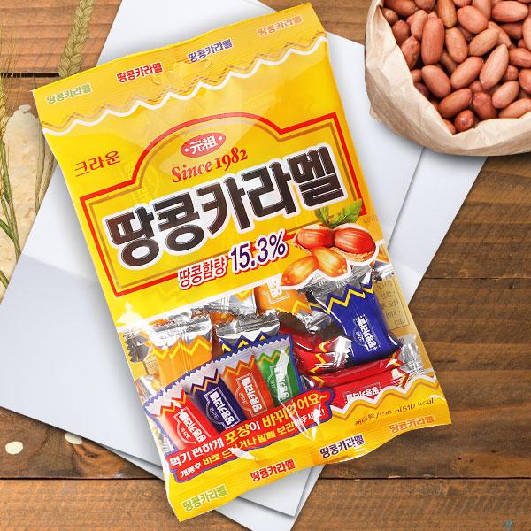 ［CROWN］ピーナッツキャラメル120g/タンコンキャラメル 韓国お菓子 韓国食品 スナック