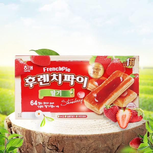 [ヘテ]フレンチパイ（イチゴ味）/スナック お菓子 韓国食材 韓国お菓子 韓国食品 韓国市場