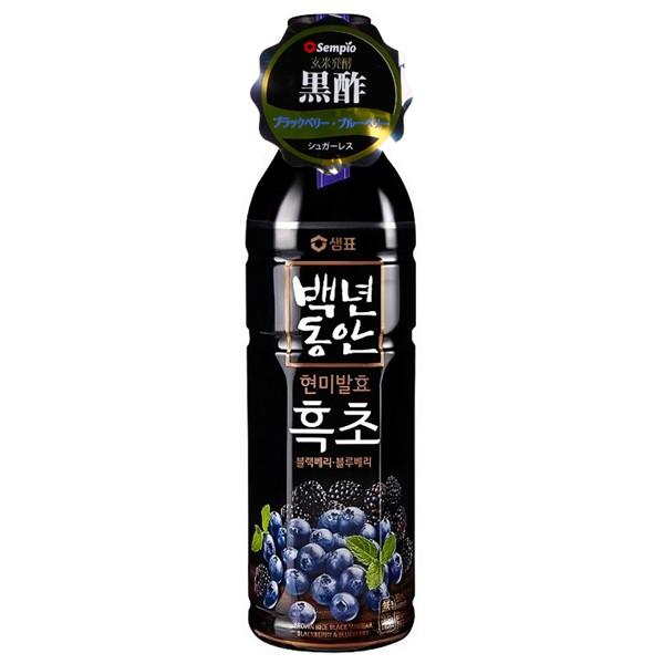 百年の間黒酢ブラックベリー・ブルーベリー900ml/韓国ドリンク/韓国飲料