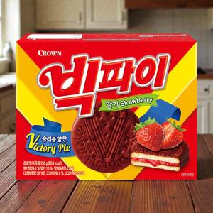 [CROWN] ビックパイ イチゴ味 216g 韓国市場 爆買