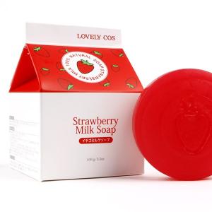 [Lovely cos]ストロベリー ミルク ソープ 苺ミルク石鹸100g/ いちごみるくの香り