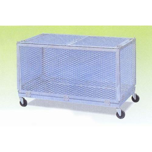 折り畳み式ゴミステーションC型キャスター付５００L・上扉仕様（溶融亜鉛メッキ・移動・収納が簡単）マン...