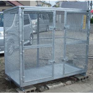 折り畳み式ゴミステーションC型キャスター付500L・上扉仕様（溶融