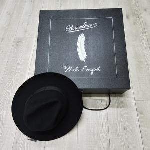 Borsalino　ボルサリーノ　Hat Case　帽子箱　黒L｜kanmuriya