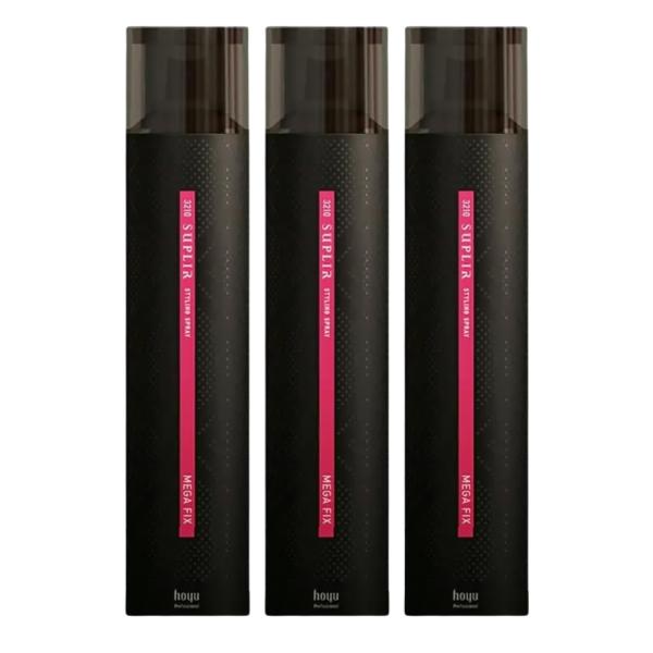 【3本セット】 ホーユー ミニーレ メガフィックス スプリール スタイリングスプレー 180g 超強...