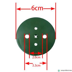 防草シートメッキピン専用緑丸 5穴 ●緑● 4...の詳細画像1