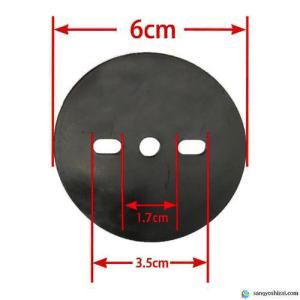 黒丸 ワッシャー 3穴 400個入/包 黒 防...の詳細画像1