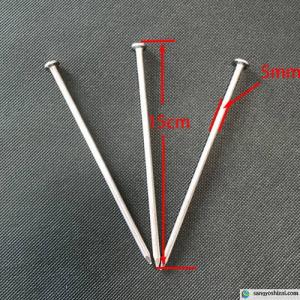 大頭釘 黒丸付き 長さ15cm 太さ5mm 2...の詳細画像2