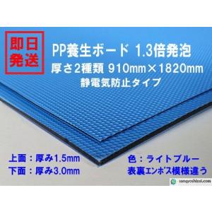 PP 養生ボード PP1.5 厚1.5mm 910mm×1820mm 10枚入/CS ブルー