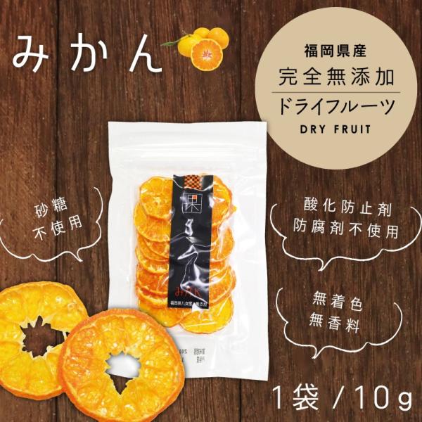 ドライフルーツ 砂糖不使用 無添加 国産 福岡県産 みかん 10g はちみつ専門店 かの蜂