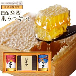 はちみつ 国産 蜂蜜 ハチミツ ギフト れんげ 百花蜂蜜 巣みつ セット 送料無料  蜂蜜専門店 かの蜂