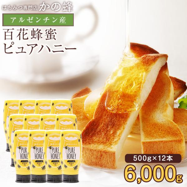 はちみつ 蜂蜜 ハチミツ 純粋蜂蜜 アルゼンチン産 PURE HONEY 500g×12本 合計 6...