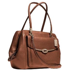 コーチCOACHバッグ 2WAYショルダー 2013秋新作 マディソン マドリン イースト ウエスト サッチェル イン レザー LI チェスナッツ 25166｜kanonstory