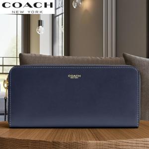 COACH（コーチ） 財布 レディース 長財布 アウトレット ネイビー