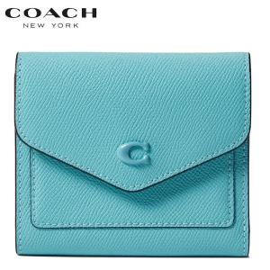 2023新作 コーチ COACH 新作 ミニ財布 二つ折り財布 2023新作 COACH ウィン スモール ウォレット フェイデッド ブルー