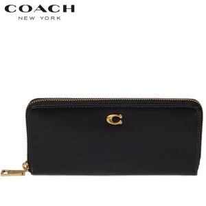 コーチ COACH 長財布 新作セール  レディース メンズ 2023新作 スムース レザー スリム アコーディオン ジップ ウオレット ブラック 正規品 日本未入荷