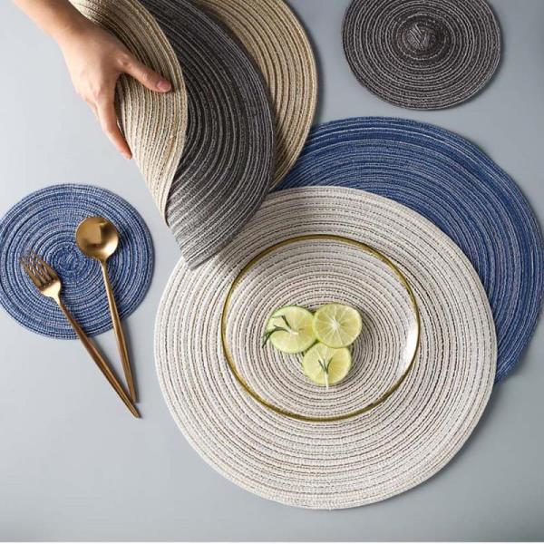 コースター　おしゃれ テーブルウェア 水洗い 和 モダン 丸 正円 ラウンド プレース プレイスコー...