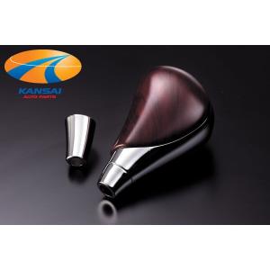 廃盤SilkBlazeシルクブレイズ 超同色シフトノブ20系アルファード ヴェルファイア 赤木目 クロームメッキ