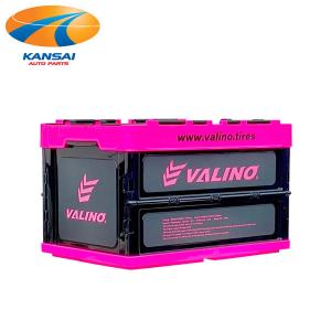 VALINO ヴァリノ 折り畳みコンテナBOX BLACK×PINK 48L 折りたたみ コンテナボックス ツールボックス 黒 ピンク ブラック 収納