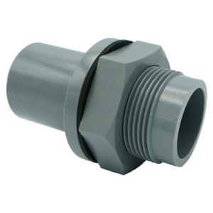 継手 穴開け配管 ネジ付ソケット パッキン付 ストレート PVC 50A 関西