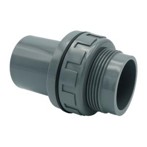 継手 穴開け配管 ネジ付ソケット パッキン付 ストレート PVC 50A 関西