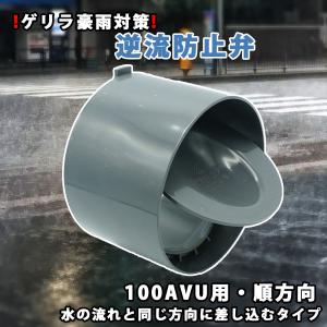 関西化工　ゲリラ豪雨　逆流　排管　逆流防止弁 100Ａ VU用 順方向